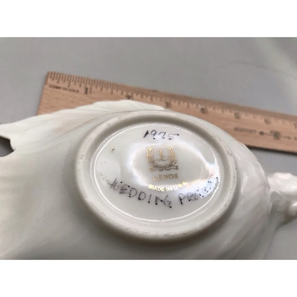 Vintage Lenox Dove Shaped Dish Dated 1975 For Candy Nuts Jewelry